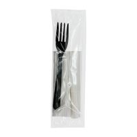 Комплект столовых приборов №3 [вил. Кристалл 180 мм, черн., ПС+ салф.+ з/ч.], 300 шт/кор 300 шт/упак РОССИЯ 501303