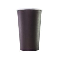 Стакан бумажный 400 мл 1 сл., d90 мм, черн., карт., 50 шт/упак 1 000 шт/кор РОССИЯ -