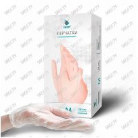 Перчатки виниловые, р-р L, неопудрен., прозр., 50 пар/упак "Safe&Ty" 10 упак/кор КИТАЙ ME10TR40SFBS83