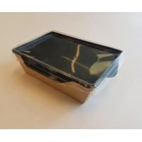 Контейнер 1000 мл, 222х162х55 мм, без окна, без крышки, крафт-черн., карт., 300 шт/кор "OSQ" OpSalad BE РОССИЯ OpSalad 1000 BE