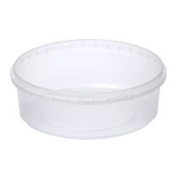 Контейнер для пресервов 1000 мл, d173хh62 мм, форма "Шайба", без контр. замка, без крышки, прозр., ПП, 150 шт/кор "Перинт" 150 шт/упак РОССИЯ 1000/173/К