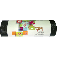 Мешок для мусора 120 л, 100х67 см, 30 мкм, черн., ПВД, 10 шт/рул "Экодом" 30 рул/кор РОССИЯ 2999