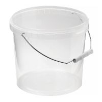 Ведро пищевое 5800 мл, d220хh203 мм, с ручкой, без крышки, прозр., ПП, 25 шт/кор "Альянсупак" 25 шт/упак БЕЛАРУСЬ ДВ-5,8/220 ОС