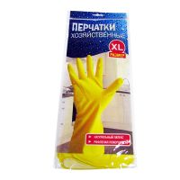 Перчатки латексные, р-р XL, желт., 1 пар/упак "Хозяйка" 240 пар/кор КИТАЙ