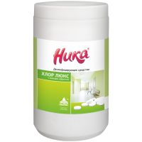 Дезинфицирующие таблетки "Ника" Хлор Люкс, 300 шт., 1000 г 300 шт/упак 10 упак/кор РОССИЯ