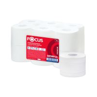 Бумага туалетная для диспенсеров 2-сл. с центр. вытяжкой "Focus" Point, бел., 120 м 12 рул/упак 12 рул/кор РОССИЯ 5036915