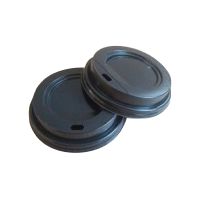 Крышка для стаканов, для холодного и горячего, d 90 мм, чёрная, 100 штук