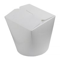 Коробка для лапши картонная белая, 700 мл