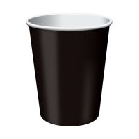 Стакан бумажный 350 мл 1 сл., d90 мм, черн., карт., 50 шт/упак 1 000 шт/кор РОССИЯ -
