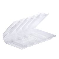 Упаковка прям. внеш. 237x164x48мм, внутр. 5 секций 125х45х40мм, на 5 эклеров 0,5кг, прозрачная, ОПС