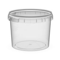 Ведро пищевое 550 мл, d111хh85 мм, без ручки, без крышки, прозр., ПП, 300 шт/кор "Перинт" 300 шт/упак РОССИЯ 0,55/111/К
