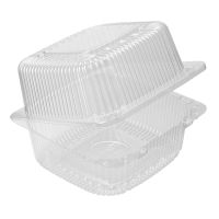 Упаковка для кондит. изделий 1200 мл, 1-секц. 132х131х93[122х116х87] мм, неразъем.крышка, прозр., ПЭТ, 600 шт/кор "Комус" 600 шт/упак РОССИЯ РК-11/2 ПЭТ