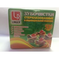 Зубочистки 65 мм в инд. ПП упаковке, бамбук, 500 шт/упак 50 упак/кор КИТАЙ 440-402
