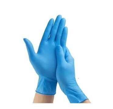 Перчатки нитриловые, р-р L, неопудрен., голуб., 50 пар/упак 10 упак/кор РОССИЯ