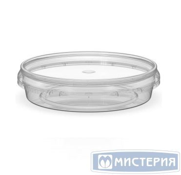 Контейнер для пресервов/мёда 75мл, "банка" d=93мм, h=22мм, полупрозрачный, контрольный замок, ПП