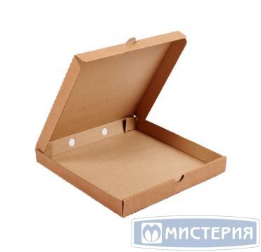 Коробка для пиццы, 420х420х45мм, крафт, картон