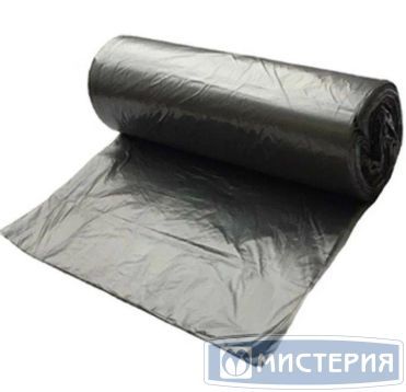 Мешок для мусора 60 л, 68х58 см, 10 мкм, черн., ПНД, 15 шт/рул 50 рул/кор РОССИЯ МР-1047