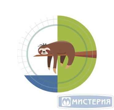 Тарелка d 180мм, дизайн "Север-Юг", картон