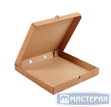 Коробка для пиццы, 400х400х40мм, бурая., микрогофрокартон E