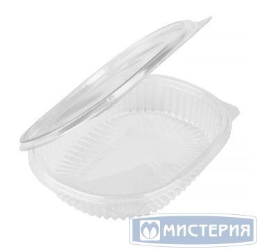 Контейнер 250 мл 1-секц. 137х132х22 мм, неразъем.крышка, прозр., ПЭТ, 520 шт/кор "Комус" 520 шт/упак РОССИЯ РКСП-250/11 (ОП) (ТТ) ПЭТ