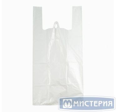 Пакет "Майка" [290+160]х550 мм 13 мкм, бел., ПНД, 100 шт/упак 15 упак/кор РОССИЯ