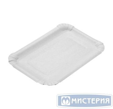 Одноразовые тарелки, 110х170 мм, толщина 0.40 мм, белые, картон