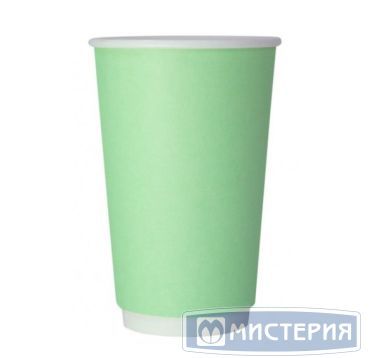 Стакан бумажный 300 мл 2 сл., d90 мм, мятн., карт., 20 шт/упак "SaaMi" 400 шт/кор РОССИЯ 111265