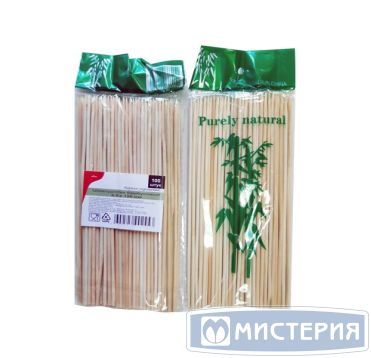 Палочки для шашлыка 250 мм, d2,5 мм, бамбук, 100 шт/упак 100 упак/кор КИТАЙ 440-602