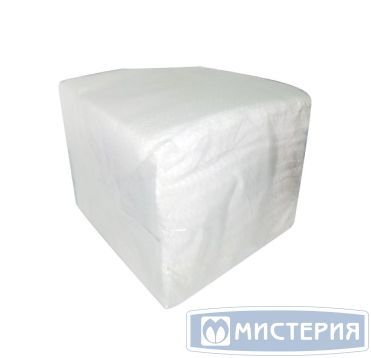 Салфетки 250х250 мм 1-сл., бел., бум., 100 шт/упак 42 упак/кор РОССИЯ