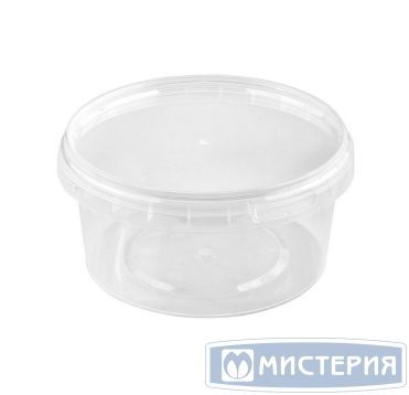 Контейнер для пресервов 500 мл, d122хh70 мм, форма "Банка", контр. замок, крышка в компл., прозр., ПП, 225 шт/кор "Aerosnab" 225 шт/упак РОССИЯ 1215КП