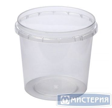 Контейнер под пресервы и мёд, 360мл "банка", d=93мм, h=84мм, прозрачный, контрольный замок, ПП