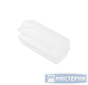 Упаковка для кондит. изделий 1100 мл, 1-секц. 212х92х84[201х77х77] мм, неразъем.крышка, прозр., ОПС, 300 шт/кор "Комус" 300 шт/упак РОССИЯ РК-60 (Т)