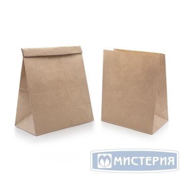 Пакет на вынос [240+140]х400 мм M без ручек, крафт, бум., 400 шт/кор 400 шт/упак РОССИЯ 015-000091-001