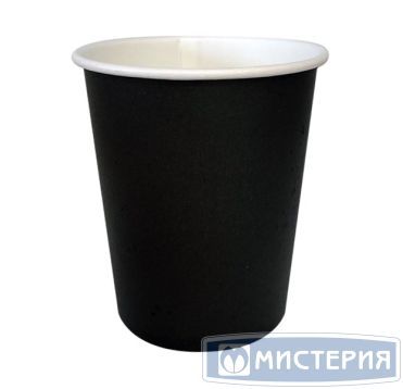 Стакан бумажный 250 мл 1 сл., d80 мм, черн., карт., 50 шт/упак 1 000 шт/кор РОССИЯ 01-125010-050/1000/24