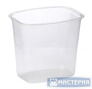Контейнер 1000 мл 1-секц. 139х102х111 мм, без крышки, прозр., ПП, 50 шт/упак "ПолиЭр" 500 шт/кор РОССИЯ 139/1000