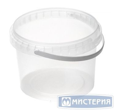 Ведро пищевое 500 мл, d100хh80 мм, с ручкой, без крышки, прозр., ПП, 600 шт/кор "Альянсупак" 600 шт/упак БЕЛАРУСЬ ДВ-0,5/100А ОС