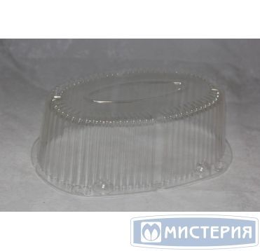 Упаковка для торта [крышка] овал 303х205х108[284х168х100] мм, прозр., ОПС, 200 шт/кор "Комус" 200 шт/упак РОССИЯ Т-250/1К