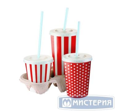 Стакан бумажный 400 мл 1 сл., d90 мм, диз. "Pinup", карт., 45 шт/упак "SaaMi" 900 шт/кор РОССИЯ 111456