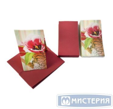 Салфетки 330х330 мм 2-сл., диз. "Натюрморт с тюльпанами микс", разноцв., бум., 20 шт/упак "Bouquet" 15 упак/кор РОССИЯ 42457