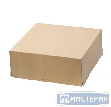 Коробка для кондит. изделий 255х255х105 мм, без окна, неразъем.крышка, крафт-бел., карт., 15 шт/упак "OSQ" Cake 6000 75 шт/кор РОССИЯ OSQ CAKE 6000