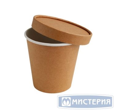 Крышка для супницы d98 мм, крафт., карт., 60 шт/упак 600 шт/кор РОССИЯ Lb(kr)-98