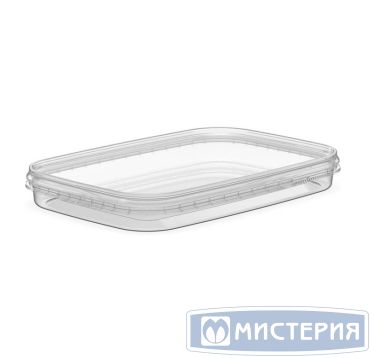 Контейнер под пресервы и мёд, 200мл, прямоугольная, 182х124х19мм, прозрачная, ПП