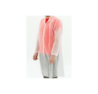 Халат р-р 54-62 [XXXL], 20 гр/м2, бел., нетк. мат-л СМС, 10 шт/упак 10 упак/кор КИТАЙ 25UNT069LC/069-1438