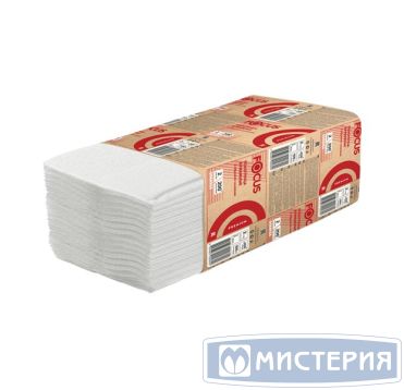 Полотенца бумажные для диспенсеров 240х200 мм 2-сл. Z-сложен., бел., 200 лист/упак "Focus" Premium 12 упак/кор РОССИЯ 50202905/5083775