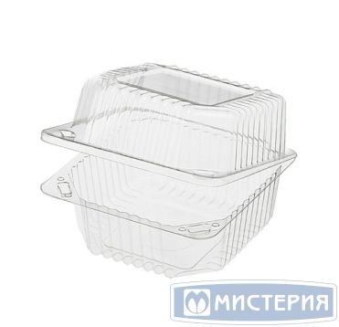 Упаковка квадрат внеш. 132х131х93мм, внутр. 102x102x88мм, 0,35кг, прозрачная, (153418) ОПС