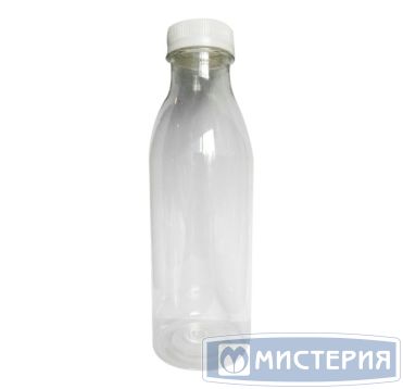 Бутылка ПЭТ 500 мл, прозр., горло d38 мм, крышка в компл., 100 шт/кор 100 шт/упак РОССИЯ №42. 0,50 BRC прозр.