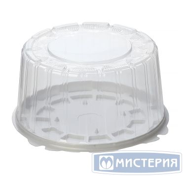 Крышка круглая для торта 1 кг, d-246мм, h-125мм. , прозрачная