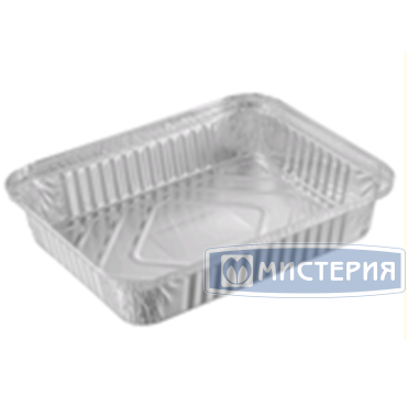 Форма алюминиевая 1-секц. 960 мл 218х155х39,5 мм, без крышки, алюм., 100 шт/упак 1 200 шт/кор РОССИЯ SP(RF)64L /4003